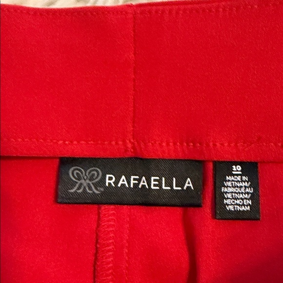 RAFAELLA Red Straight-Leg Pants size 10 brand new inseam 28” waist 32” elastic - Picture 6 of 10